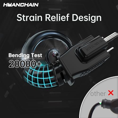 HUANCHAIN 2 Pack Indoor Outdoor Black Extension Cord 50 FT 16/3 Gauge