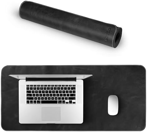 Londo Top Grain Leather Extended Mouse Pad – Large Desk Mat for Office & Gaming, Smooth Writing Surface, Non-Slip Base, Durable & Stylish Workspace Accessory
