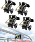 Ladder Rack Ratchet Straps with J-Hook (4 PCS), Cargo Buckle Lock Strap