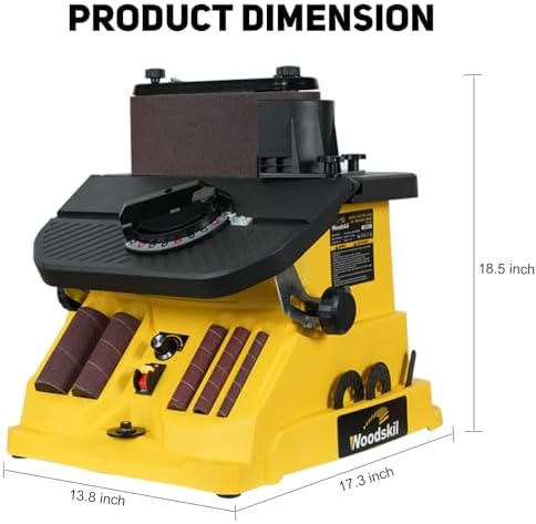 Woodskil Variable Speed Oscillating Belt and Spindle Sander,4x24" Belt