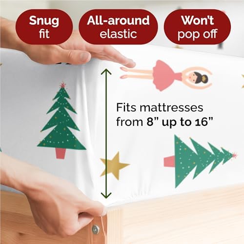 Christmas Sheet Set, Nutcracker Ballet, Holiday Xmas Bedding Set - Full
