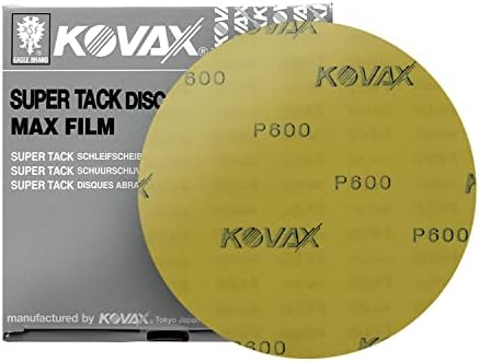 MaxFilm Ultra Premium 6 inch Sanding Discs, P600, 0 Holes, Hook & Loop, 520-0600, 50 discs