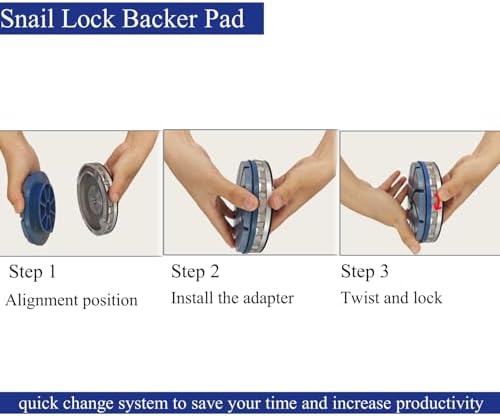 Snail Lock Adapter 4" - Aluminum Back-Up Pad Stone Edge Polishing Pads Holder with 5/8"-11 Arbor (4 Inch)
