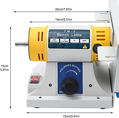 Lapidary Equipment Rock Polisher, 110V Mini Table Saw Jewelry Grinder Polishing Machine with Flexible Shaft for Jewelry, Wood, Amber, Metal, Jade 0-10000r/min