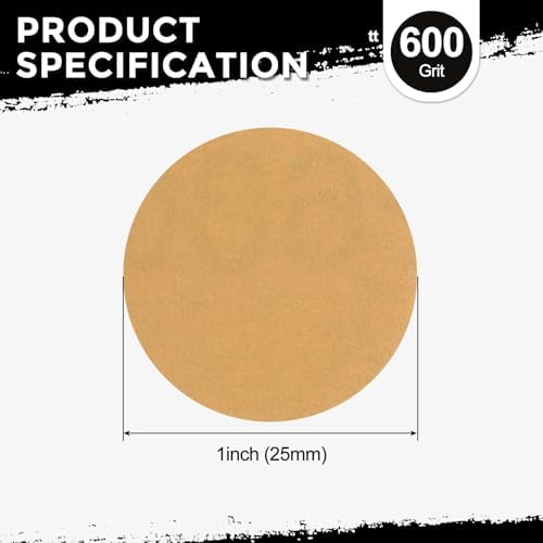 10Pcs Sanding Discs 1In 600Grit Hook and Loop Sandpapers Yellow