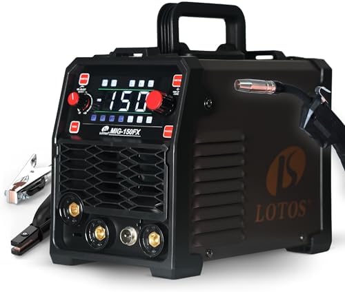 150A 3-in-1 Synergic MIG Flux Core Spot Welder 120V