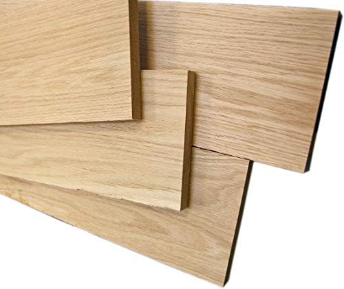 Woodchucks Wood 3/4 Inch x 2 Inch x 16 Inch Solid White Oak Hardwood Lumber as Cutting Board Wood Boards (10 Pack)