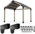 30° Angle Slant Pergola Bracket Kits,2-Way L-Shaped Slant Roof Post Brackets with Stainless Steel Screws for 4" x 4"(Actual:3.5" x 3.5") Lumber for Outdoor Pergola,Proch,Passageway - 2Pack