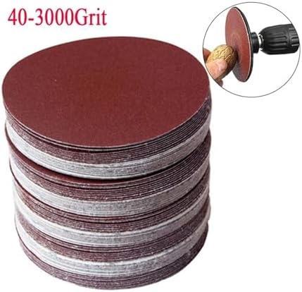 Sandpaper, Sanding disc,25Pcs 50/75/100/150/200mm Sanding Discs Hook Loop Sandpaper Abrasive Sand Sheets 40/320/600/800/1000/1200/1500/3000 Grit(75MM-320)