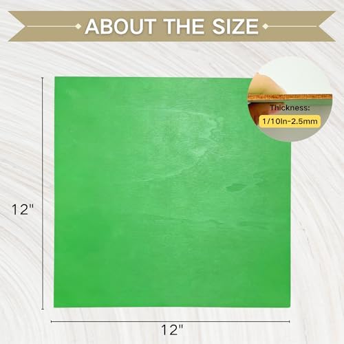 15Pk Colored Plywood 12x12x1/10in Wood for Laser Engraving
