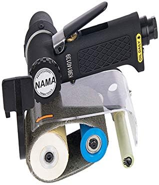 Pneumatic Belt Machine,Pneumatic Belt Sander Air Polishing Belt Sanding and Polishing Machine Pneumatic Machine for Grinding Polishing (Black)