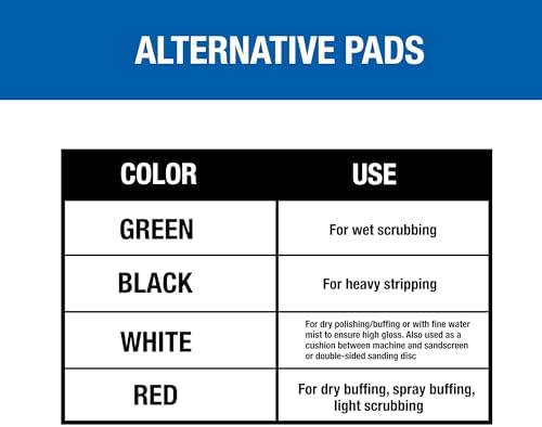 Mercer Industries 4201WH Floor Maintenance Pads, 12" x 18", White (5 pack)