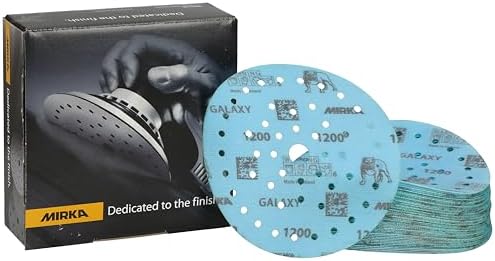 Mirka Galaxy Multifit 6 Inch Ceramic Discs, 1200 Grit, Hook & Loop, 50 Pack