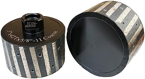 JDK 3 Inch Diamond Drum Wheel Resin Filled Zero Tolerance for Grinding Granite Marble Engineering Stones Concrete Sink Hole with 5/8’’-11 Thread (3 Inch,Resin Filled)