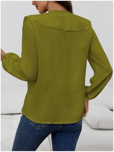 GORGLITTER Women's Ruffled Top Blouses Dressy Business Casual Outfits