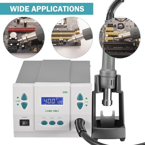 861DW Hot Air Rework Station 1000W Brushless Blower SMD Soldering Station