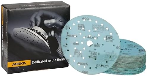 Mirka Galaxy Multifit 6 Inch Ceramic Discs, 600 Grit, Hook & Loop, 50 Pack