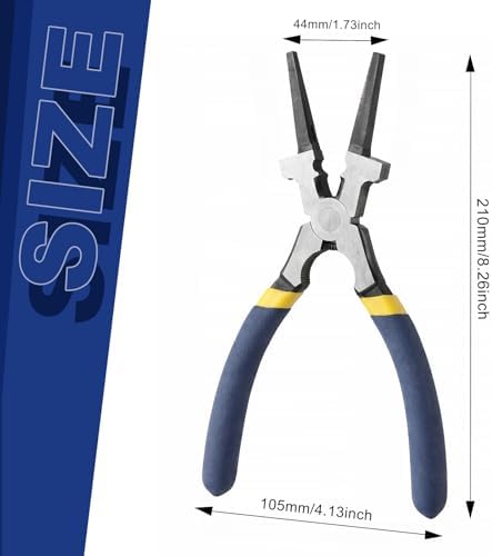 Professional 8" Weliding Pliers, Sharp MIG Pliers for Rust Resistant, Long Nose with Anti-slip Handle - Durable and Effecient (6pcs)