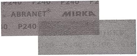 Mirka Abranet 2.75x8 Inch 240 Grit Mesh Sanding Sheets Hook & Loop, 50 Pack