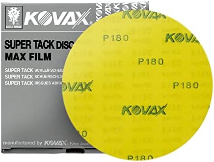 MaxFilm Ultra Premium 6 inch Sanding Discs, P180, 0 Holes, Hook & Loop, 520-0180, 50 discs