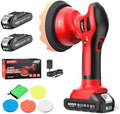 6 Inch Cordless Car Buffer Polisher kit w/ 2x2000mAh 21V Batteries