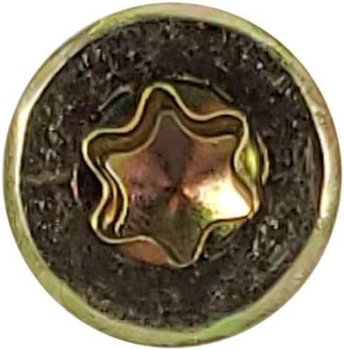Jake Sales #8 x 1 Gold Star Wood Screw, T-20 Torx Drive, Flat Head - (Case of 9 x 5 Pound Boxes) ~12,420 Screw Count