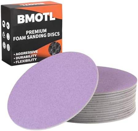 6 Inch Foam Hook & Loop Sanding Discs: 15Pcs 2000 Grit