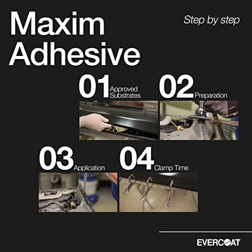 Evercoat Maxim Medium Set Adhesive - Bonding Adhesive for Fiberglass, Aluminum, SMC, and More - 8.5 Oz