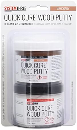 SYSTEMTHREE Quick Cure Putty, Mahogany, 8-oz Kit