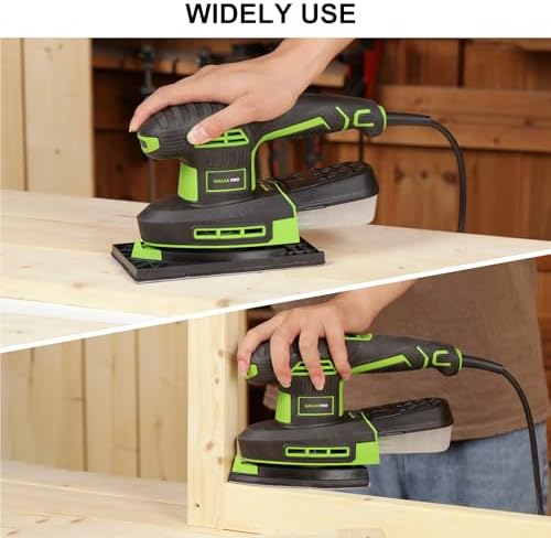 GALAX PRO 2-in-1 Cordled Sheet/Detail Sander 250W, 12 Pcs Sandpapers