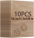 10 Pack Black Walnut Plywood Sheets, 16.5"x11.7"x1/8" Unfinished Wood Blanks, Ideal for Laser Cutting, Engraving, DIY Crafts, Wood Burning, Sign Making & Home Decor
