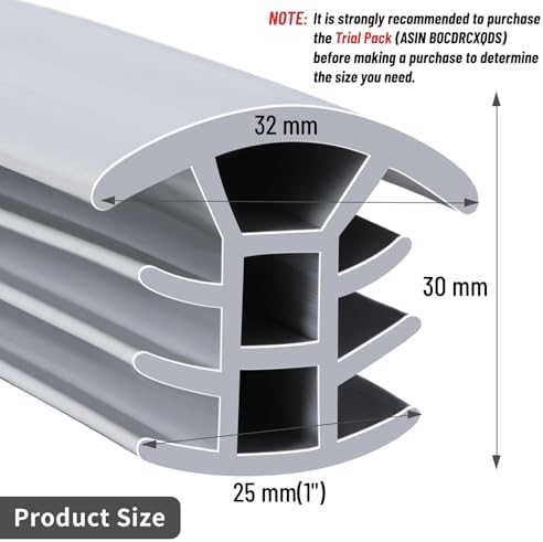 Flexible EPDM Rubber Strip (15 ft Long and 1 inch Wide) for Concrete Crack Repair and Replacement - Weather and Aging Resistant Expansion Joint Filler for Driveways and Sidewalks
