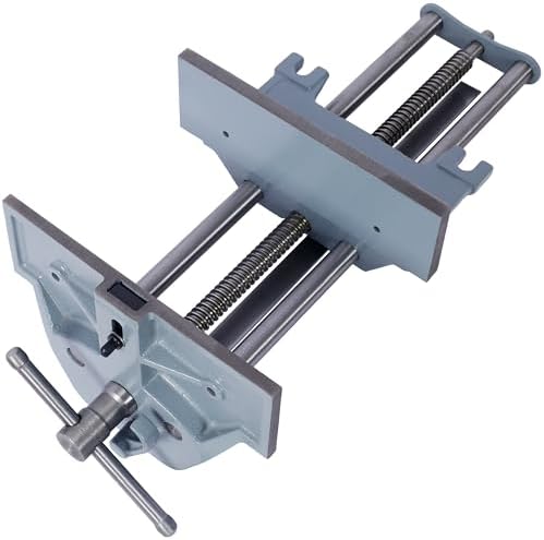 10.5 Inch Jaw Width Quick Release Woodworking Vise Heavy Duty Metal Cast Iron Workholding Clamp Tool for Woodworking and Carpentry GRAY