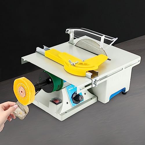Table Saw Jewelry Making Polisher w/Flex Shaft Multifunctional Bench Grinder Sander Buffing Machine Metal Dental Polishing Woodworking Tool, 800-10000rpm