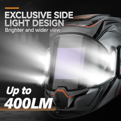 ANDELI Auto Darkening Welding Helmet with Light,with Internal Display