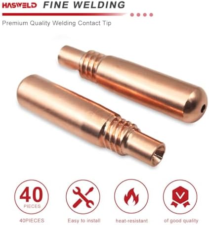 T-M023 .023" Contact Tips for Miller AccuLock MDX Series MDX-100 MDX-250 MDX-250 EZ-Select MIG Welding Gun, 40-piece package.