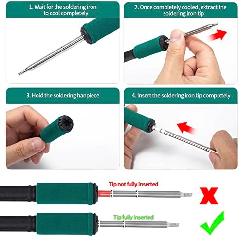 YIHUA 948DB+ II Soldering Iron Station Kit compatible for T12 solder iron tip with 3 tips with °F-°C Conversion, Sleep Mode, Auto Shutdown, Preset Channels, Calibration Functions