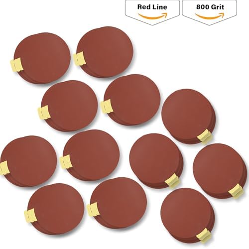Indasa 5" Rhynostick 100 PCS 800 Grit, PSA Sanding Discs – High-Performance Abrasive, 250°F Heat-Resistant, Clog-Free, No Residue – 40 Grit (800-Grit Aluminum Oxide Plus Lubricant)