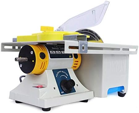 Table Saw, Mini Polisher, Benchtop Buffer Grinder, Polishing Engraving Carving Sanding Cutting, for DIY Jewelry Lapidary Gem Rock Woodworking (D.Woodworking Table Saw 10000RPM)