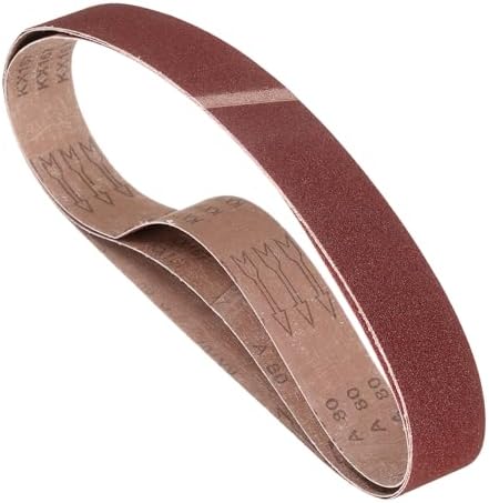 3 Pcs Sanding Belts 1-1/2 x 12 Inch 80 Grit Aluminum Oxide