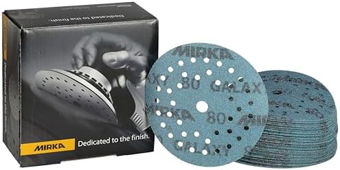Mirka Galaxy Multifit 5 Inch Ceramic Sandpaper, 80 Grit Hook & Loop 50 Pack