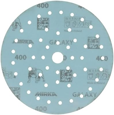 Mirka Galaxy Multifit 6 Inch Ceramic Discs, 400 Grit, Hook & Loop, 50 Pack