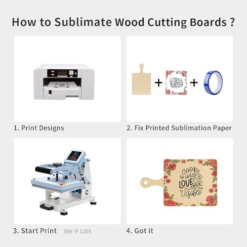 PYD Life 12 Pack Plywood Sublimation Cutting Boards with Handle 5.5" x 9"
