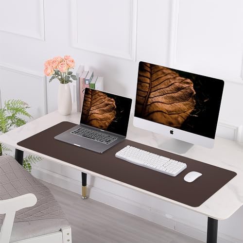 AFIING Cork Desk Mat 31.5" x 17", Coffee,Desk pad Protector