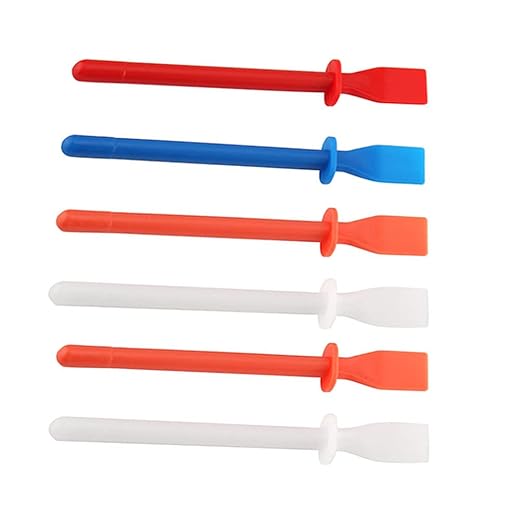 Healifty Tools Repair Kit Silicone Glue Brush 6pcs Glue Smear Sticks Applicator Kit Spreader Handmade Scraping Spreaders Sewing Accessories Flex Silicone Spatula Spatula