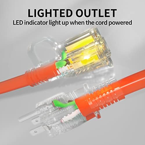 POWGRN 300 FT 12/3 Outdoor Extension Cord Waterproof Heavy Duty Power Cord