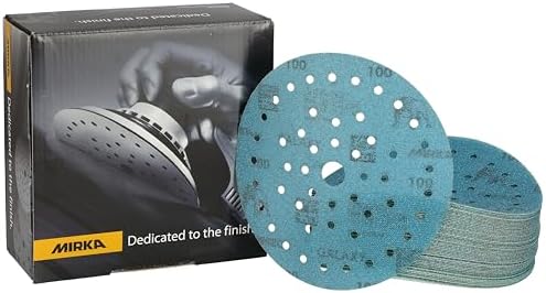Mirka Galaxy Multifit 6 Inch Ceramic Discs, 100 Grit, Hook & Loop, 50 Pack