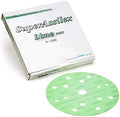 Super Assilex Flexible 6 inch Sanding Discs, Lime K-1000, 15 Holes, Hook & Loop, 193-2527, 25 Discs
