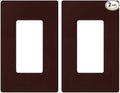 Lutron Claro 1 Gang Decorator/Rocker Wallplate, Gloss, Brown (2-Pack) | CW-1-BR