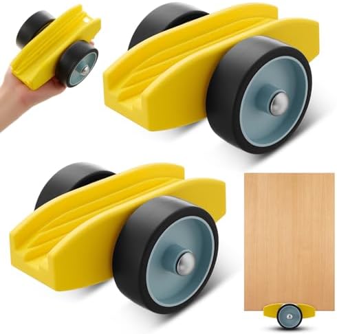 2 Pcs Plywood Dolly Drywall Dolly Cart, Small Drywall Cart with Wheel, Slot Sizes of 1/2", 3/4", 1", and 1-1/4 Inches Wood Paneling and Plywood Carrier, Holds up to 250 Lbs, 6x5x3 Inches